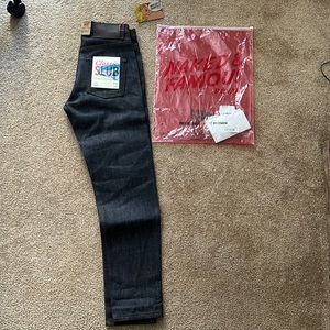 Naked & Famous Easy Guy Classic Slub 13oz 31” NWT non-selvedge